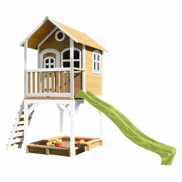 Houten Speelhuis AXI Sarah-BruinWit-Limoen groen Hoofdfoto