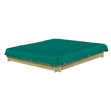 Zandbak afdekking groen 120x120 cm PVC