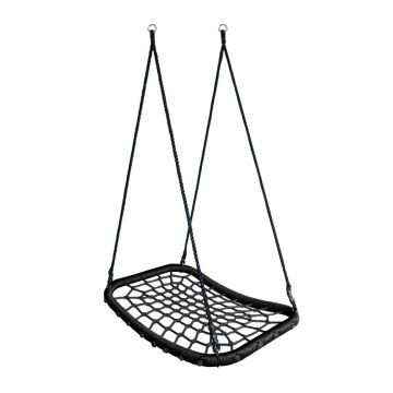 Ovalen nestschommel zwart 120x80 cm BK