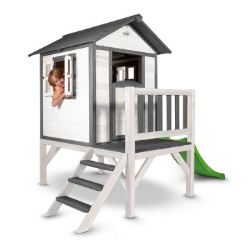 Houten speelhuis Sunny Lodge XL Grijs/Wit