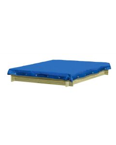 Zandbak afdekking blauw 150x150 cm