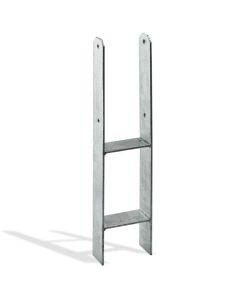 Paalhouder vierkant H-anker 121x121mm