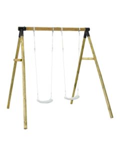 Houten Schommel Rondhout Dubbel BK Black