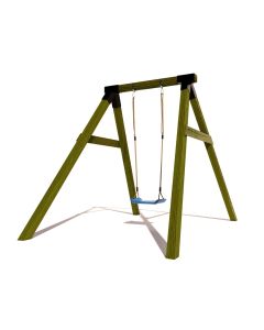 Houten Schommel Vierkant Hout Enkel BK Black