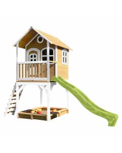 Houten Speelhuis AXI Sarah-BruinWit-Limoen groen Hoofdfoto