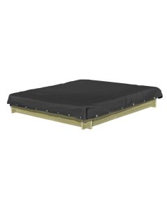 Zandbak afdekking zwart 120x120 cm PVC