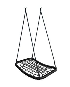 Ovalen nestschommel zwart 120x80 cm BK
