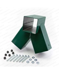 Hoekverbinding Vierkant Schommel schuin 90x90mm groen inclusief bevestigingsmateriaal