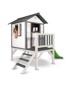 Houten speelhuis Sunny Lodge XL Grijs/Wit