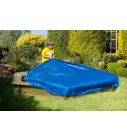 Zandbak afdekking blauw zeshoekig 230 cm