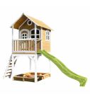 Houten Speelhuis AXI Sarah-BruinWit-Limoen groen Hoofdfoto