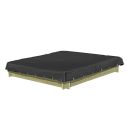 Zandbak afdekking zwart 150x150 cm PVC