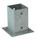 Paalhouder met plaat 91x91mm vierkanthout