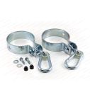 Ronde schommelhaak met karabijnhaak 100mm (2 stuks)