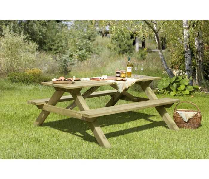 Houten Picknicktafel 180x170x75 cm