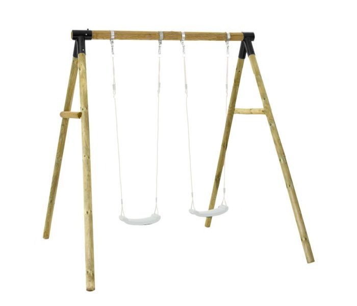 Houten Schommel Rondhout Dubbel BK Black