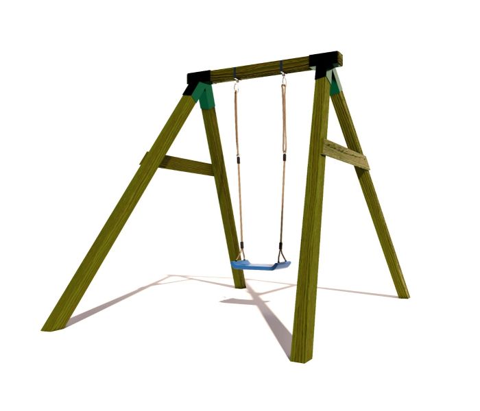 Houten Schommel Vierkant Hout Enkel BK