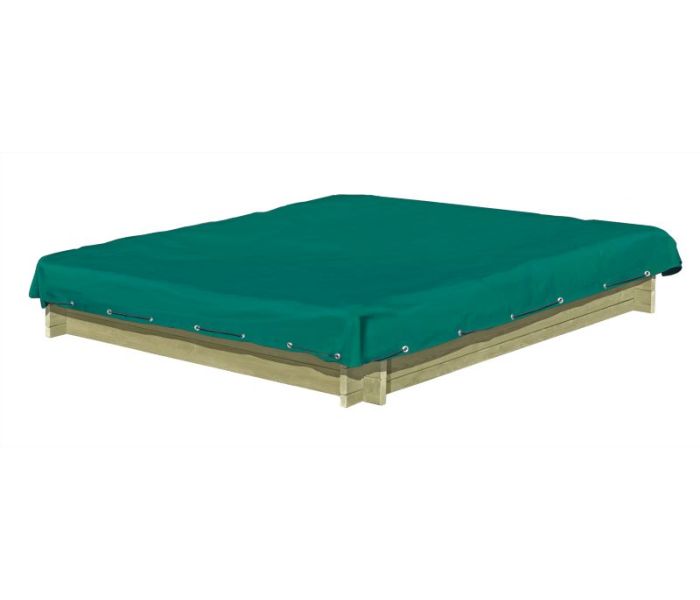 Zandbak afdekking groen 150x150 cm PVC