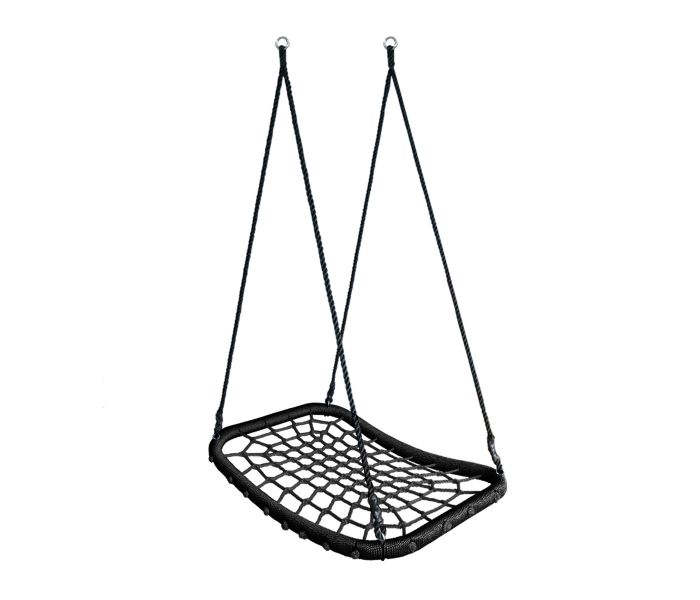 Ovalen nestschommel zwart 120x80 cm BK