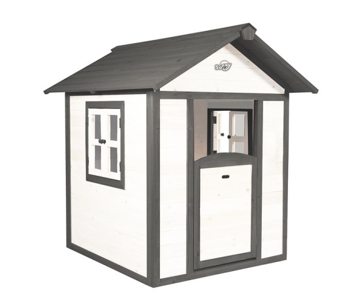 Houten speelhuisje Sunny Lodge Grijs/Wit